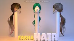 Fasha Hair 3D model
