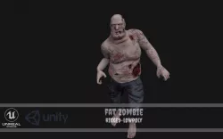 Fat Zombie Free low-poly  3D model