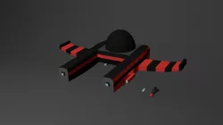 Fighter spaceship Free low-poly  3D model