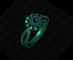 flower ring Free 3D model