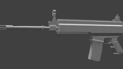 FN Herstal SCAR-L without Fold Free low-poly  3D model