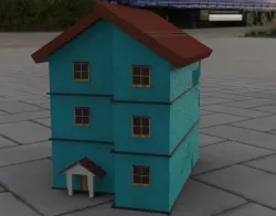 Free Low Poly House Free low-poly  3D model