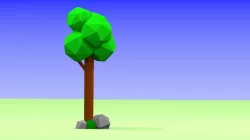 free low poly tree model with blender Free low-poly  3D model