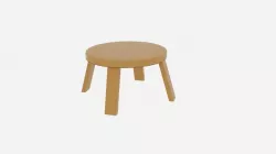  Free Low Stool  Free low-poly  3D model