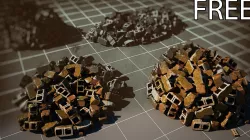 FREE PHOTOSCANNED PILES OF BRICKS ROCKS AND METAL Free 3D model