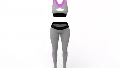 FREE Sports Bra and Leggings - Marvelous Designer - Project File Free 3D model