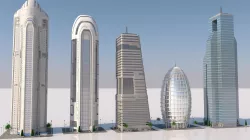 futuristic skyscrapers 3D model