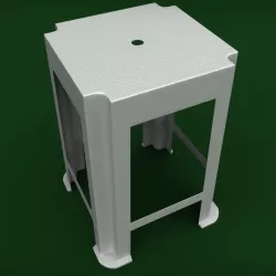 Garden plastic stool 3D model