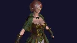 Girl Archer Low-poly 3d model Free low-poly  3D model