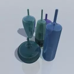 Glass vases Free 3D model