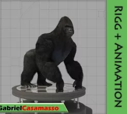 Gorilla Low-poly  3D model