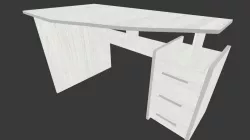 Grey desk Free low-poly  3D model