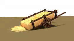 Hay Cart Free low-poly  3D model