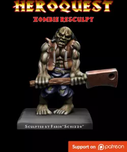 Heroquest Zombie Resculpt free Free 3D model