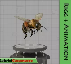 Honey Bee Low-poly  3D model
