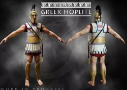 Hoplite 3d model Low-poly  3D model
