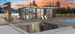 house with pool Low-poly  3D model
