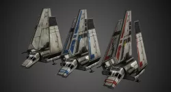 Imperial Shuttle Low-poly  3D model