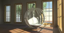indoor hanging chair with stand Free 3D model
