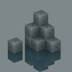  Iron cube Free low-poly  3D model