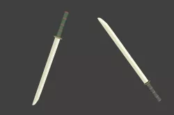 Japan sword style Free low-poly  3D model