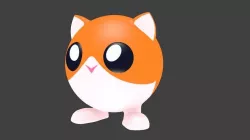 Kirby like cat Free 3D model
