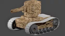 kv 2  heavy battle tank Free low-poly  3D model