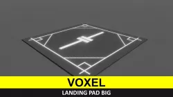 Landing Pad VOXEL Free low-poly  3D model