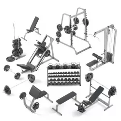 Large set for the gym by Bodysolid 3D model