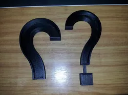 Little box in the shape of a question mark.