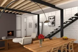Loft living room 01 3D model