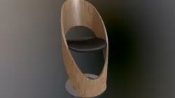 Low-Mid Poly Modern Chair PBR Free 3D model