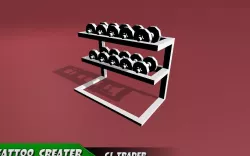 low poly dumble stand free 3d model Free low-poly  3D model
