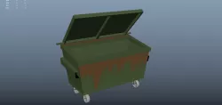 Low poly dumpster Free low-poly  3D model