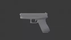 Low Poly Glock Pistol Free low-poly  3D model