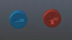 Low poly plus and minus Low-poly  3D model