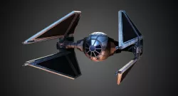 low poly Tie Interceptor Low-poly  3D model