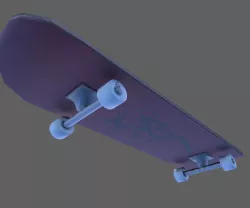 Lowpoly Skateboard with details Free low-poly  3D model