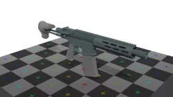 M7A1 Rifle short barrel M16 Style Assault Rifle Free low-poly  3D model