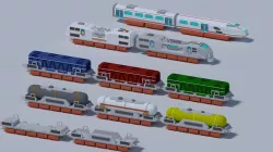 Maglev train low-poly 3D model Free low-poly  3D model