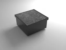 Marble coffee table Black Cube Free 3D model