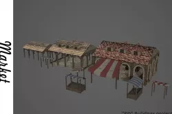 Market Low-poly  3D model