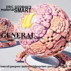 Material Smart General Blueprints Mark 01 3D model