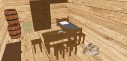 Medieval furniture Free low-poly  3D model