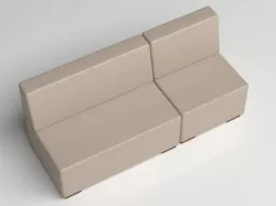 meeting sofa for 1 person and for 2 person hotel lobi Free low-poly  3D model