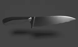 metal kitchen knife Free 3D model