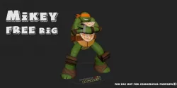 Mikey TMNT Free 3D model