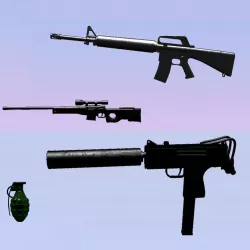 Military Weapons pack Free low-poly  3D model