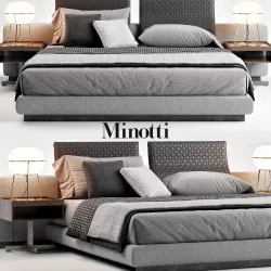 Minotti Yang Bed 3D model