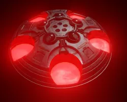 Modular Sci-fi Saucer Free low-poly  3D model